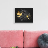 Toile Colibri noir et or (Insitu(Salon))