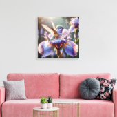 Toile Colibri S'Éclaboussant Dans Un Iris (Insitu(Salon))