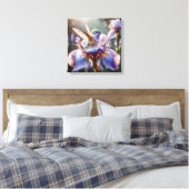 Toile Colibri S'Éclaboussant Dans Un Iris (Insitu(Chambre))