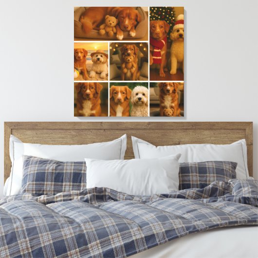 Toile Collage 7 Modèles photo personnalisé (Insitu(Chambre))