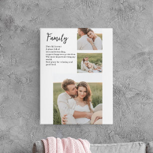 Toile Collage Couple Photo & Romantic Family Cadeau