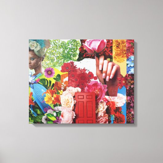 Toile Collage d'alimentation des fleurs (Recto)