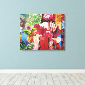 Toile Collage d'alimentation des fleurs (Insitu (Plancher de Bois))