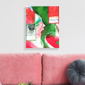 Toile collage d'art abstrait, milieux mixtes et aquarell (Insitu(Salon))