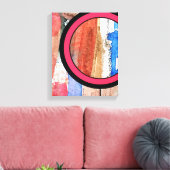 Toile collage d'art abstrait, milieux mixtes et aquarell (Insitu(Salon))