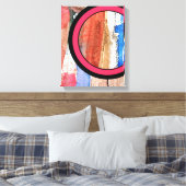 Toile collage d'art abstrait, milieux mixtes et aquarell (Insitu(Chambre))