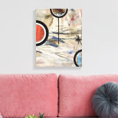 Toile collage d'art abstrait, milieux mixtes et aquarell (Insitu(Salon))