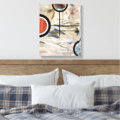 Toile collage d'art abstrait, milieux mixtes et aquarell (Insitu(Chambre))