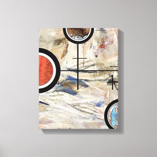 Toile collage d'art abstrait, milieux mixtes et aquarell (Recto)