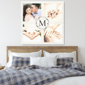 Toile Collage de couronne monogramme avec 4 photos (Insitu(Chambre))