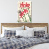 Toile Collage de fleurs rouges (Insitu(Chambre))