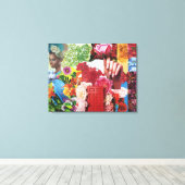 Toile Collage de flower power (Insitu (Plancher de Bois))