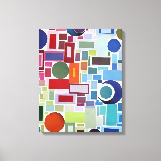 Toile Collage de la carte couleur Retro Disco des années (Recto)