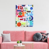 Toile Collage de la carte couleur Retro Disco des années (Insitu(Salon))