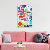 Toile Collage de la carte couleur Retro Disco des années (Insitu(Salon))