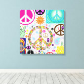 Toile Collage de la paix (Insitu (Plancher de Bois))