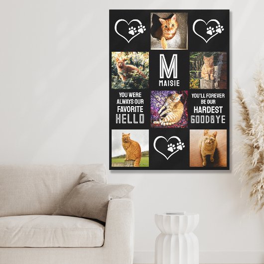 Toile Collage de photos commémoratives pour animaux de c