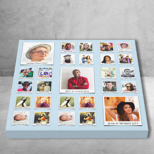 Toile Collage de photos de famille de grand-mère