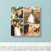 Toile Collage de photos de famille de mariage élégant pe (Insitu (Plancher de Bois))