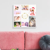 Toile Collage de photos de famille élégant en or pour la (Insitu(Salon))