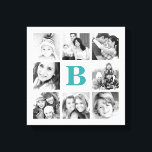 Toile Collage de photos de famille monographique p<br><div class="desc">Toile personnalisée Imprimer Mur d'Art avec Monogramme personnalisé et un Collage Carré de 8 Photos Bordant Votre Initiale. Cela ferait un grand cadeau pour la famille,  les amis,  les couples mariés,  les parents et les grands-parents !</div>