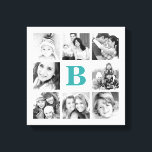 Toile Collage de photos de famille monographique p<br><div class="desc">Toile personnalisée Imprimer Mur d'Art avec Monogramme personnalisé et un Collage Carré de 8 Photos Bordant Votre Initiale. Cela ferait un grand cadeau pour la famille,  les amis,  les couples mariés,  les parents et les grands-parents !</div>