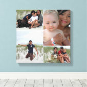 Toile Collage de photos de famille personnalisable (Insitu (Plancher de Bois))