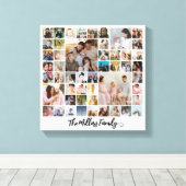 Toile Collage de photos de famille personnalisé 50 image (Insitu (Plancher de Bois))