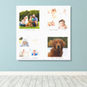 Toile Collage de photos de famille personnalisée Groupe (Insitu (Plancher de Bois))