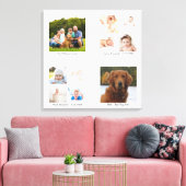 Toile Collage de photos de famille personnalisée Groupe  (Insitu(Salon))