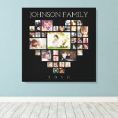 Toile Collage de photos de famille (Personnaliser la pho (Insitu (Plancher de Bois))