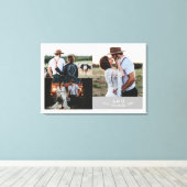 Toile Collage de photos de mariage rustique moderne avec (Insitu (Plancher de Bois))