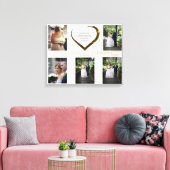 Toile Collage de photos de mariage simple rustique avec  (Insitu(Salon))