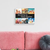 Toile Collage de photos de vacances Mieux voyager ensemb (Insitu(Salon))