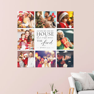 Toile Collage de photos de versets bibliques Famille Rel