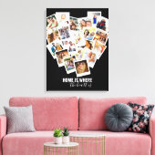 Toile Collage de photos du coeur | La maison est là où l (Insitu(Salon))