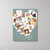 Toile Collage de photos du coeur Le meilleur de | Année  (Recto)