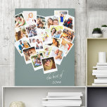 Toile Collage de photos du coeur Le meilleur de | Année<br><div class="desc">Créez votre propre collage photo en forme de coeur. Le design est écrit avec les mots "le meilleur de [année]" que vous pouvez modifier comme vous le souhaitez. Le modèle photo est configuré pour vous pour ajouter 20 de vos photos préférées, qui sont affichées en style carré, instagram avec des...</div>