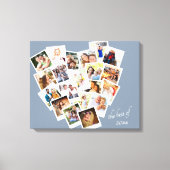 Toile Collage de photos du coeur Le meilleur de l'année (Recto)