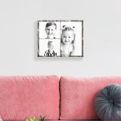 Toile Collage de photos en bois foncé (Insitu(Salon))