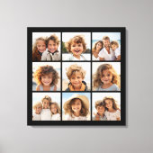 Toile Collage de photos Instagram avec 9 photos (Recto)