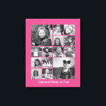 Toile Collage de photos Instagram - Jusqu'à 14 photos ro<br><div class="desc">Un design avec un arrière - plan coloré. Utilisez jusqu'à quatorze photos carrés pour créer un cadeau unique et personnel. Si vous avez besoin d'ajuster les images,  cliquez sur l'outil personnaliser pour apporter des modifications.</div>