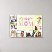 Toile Collage de photos - Maman le coeur de la famille (Recto)