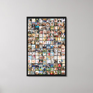 Toile Collage de photos personnalisé à 150 photos