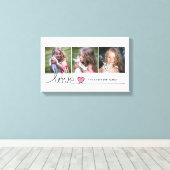 Toile Collage de photos personnalisées avec écriture Lov (Insitu (Plancher de Bois))