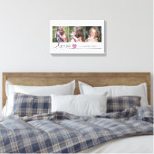 Toile Collage de photos personnalisées avec écriture Lov (Insitu(Chambre))
