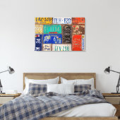 Toile collage de plaques d'immatriculation rétro rouillé (Insitu(Chambre))