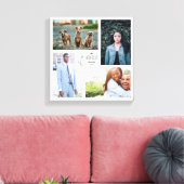 Toile Collage de quatre photos avec texte personna (Insitu(Salon))