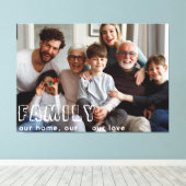 Toile Collage de script familial Chic (Insitu (Plancher de Bois))