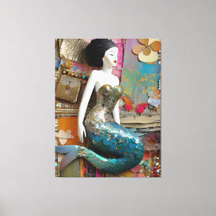Toile Collage de sirène